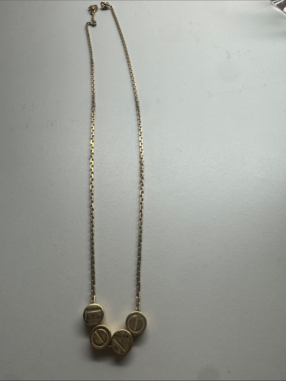 Cartier 18k Gold LOVE charms Necklace with Four Round Screw Motif Discs